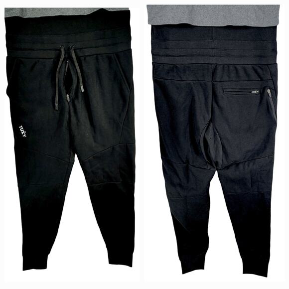 Tuxy One Piece Sweatsuit Jumpsuit L Men Gray Top Black Bottom Hooded Zip Fly NEW - Picture 10 of 13